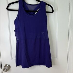 Lululemon Purple Fast As Light 2 in 1 Tank Workout Top with Cut Out Design